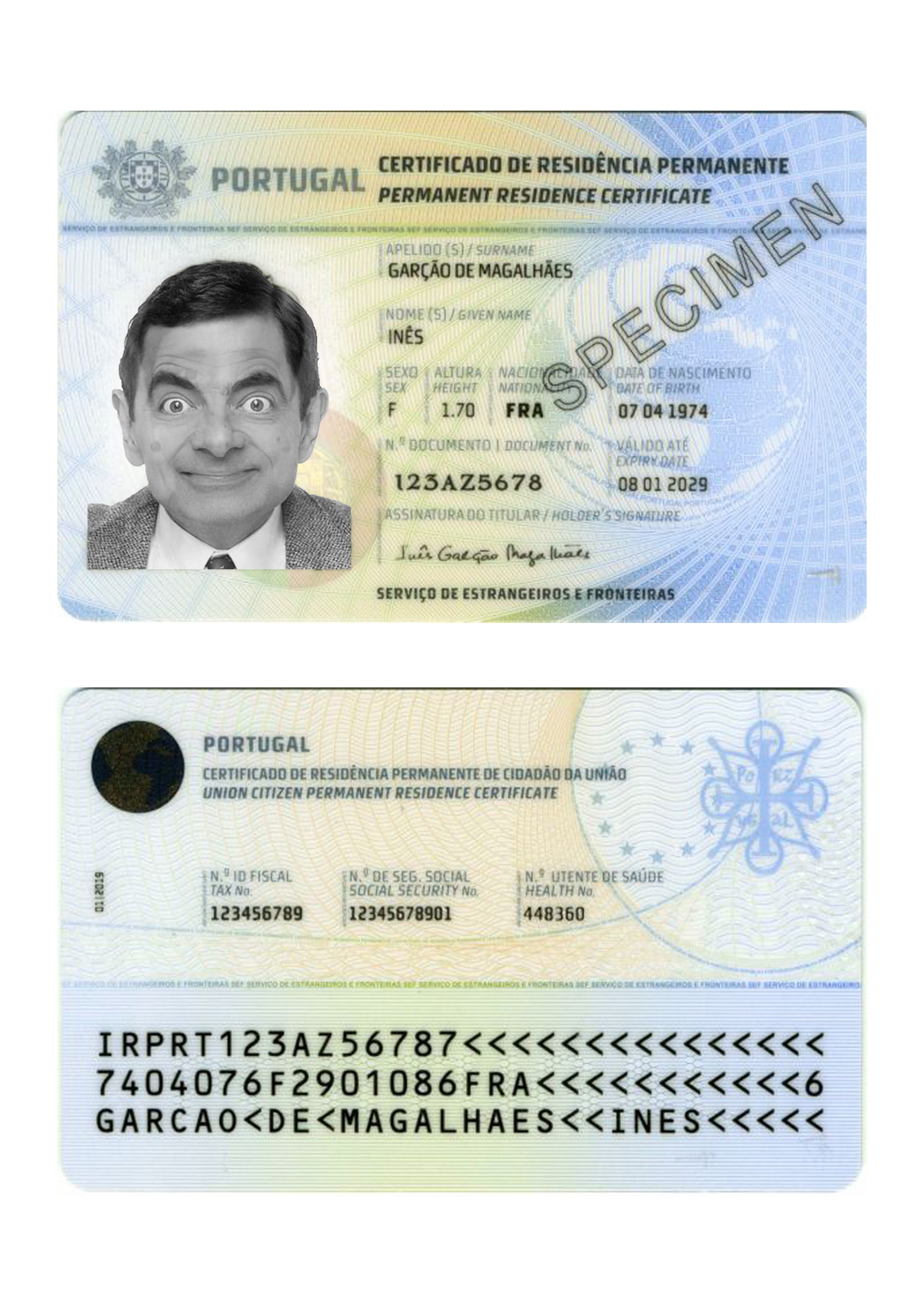 Certificat de résidence permanente au Portugal